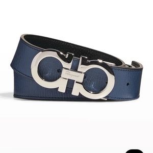 Ferragamo GOLD buckle reversible and adjustable Gancini belt